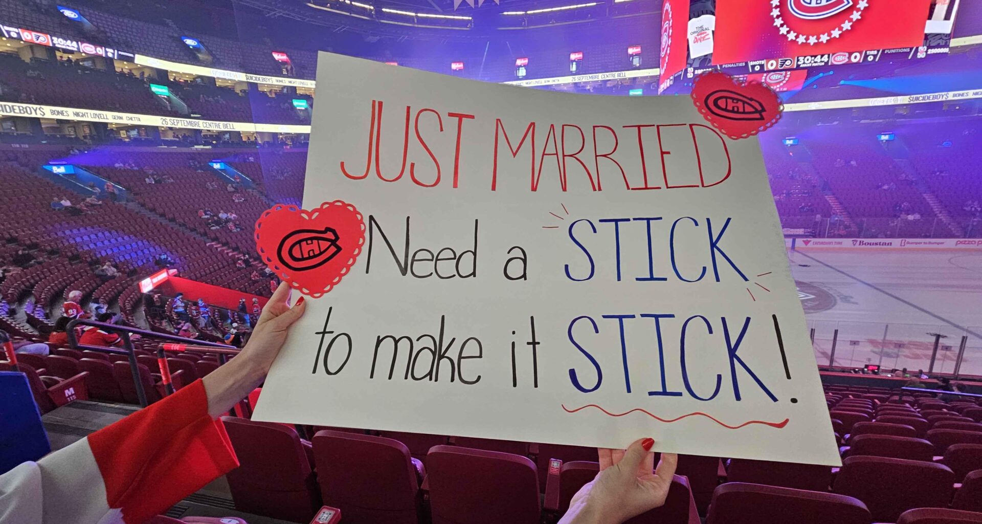 Brought my now-wife to her first Habs game yesterday and she loved it! 😍