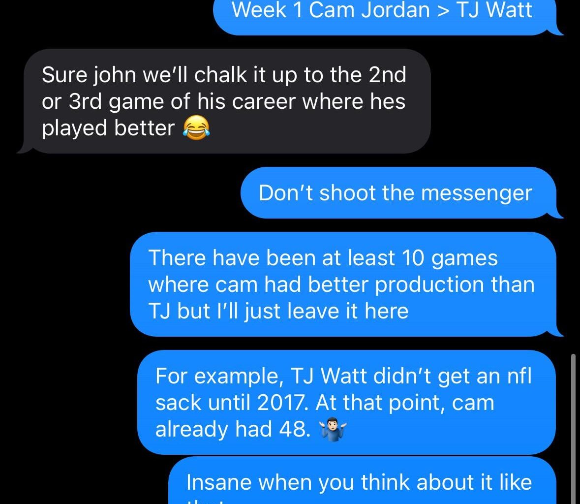 Sports debating is easy as fuck