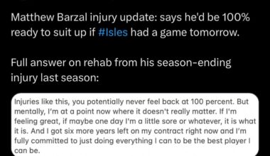 Barzal quote not encouraging