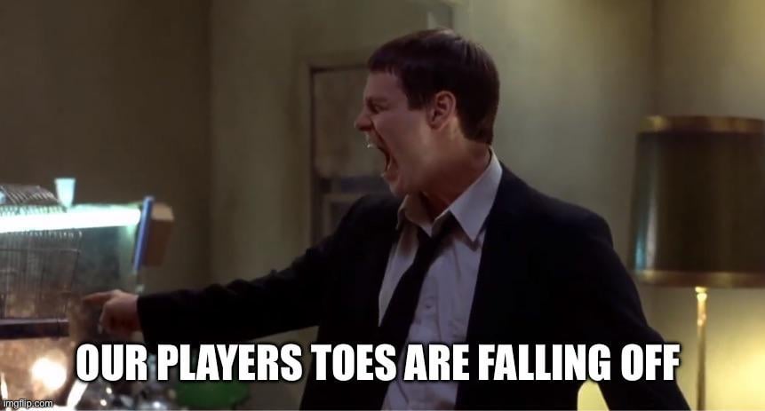 Now Warren hurt with a Toe injury