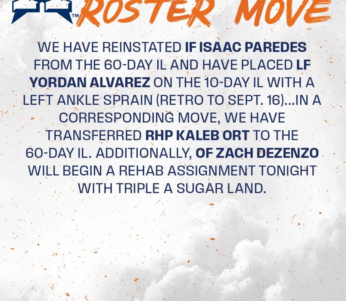 Roster Moves 9/19