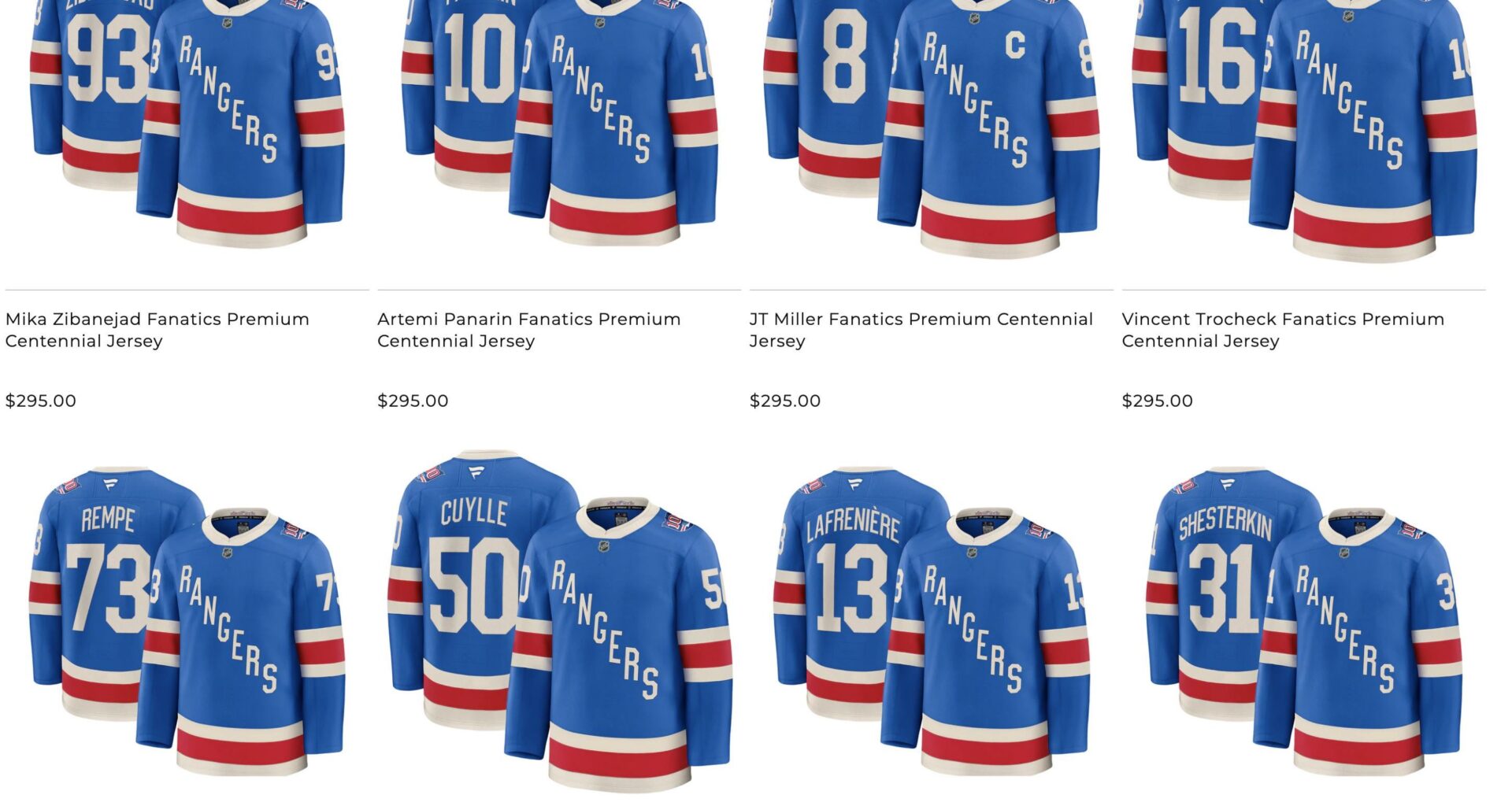FULL RANGE OF CENTENNIAL JERSEYS RESTOCKED