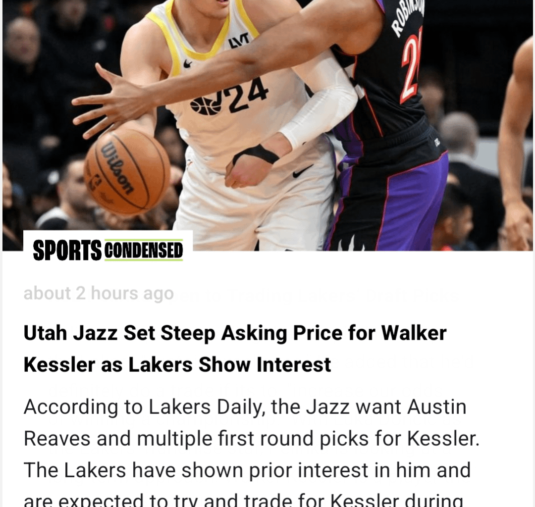 The Jazz want Austin Reaves for Walker Kessler!