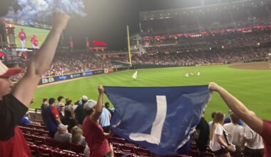 These dudes brought the best flag for the W last night.