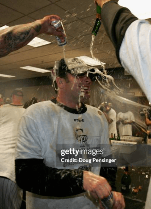 I can only imagine this is what the clubhouse looked like last night after winning number 42