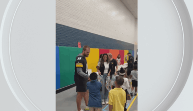 Steelers' TE Pat Freiermuth donates school supplies and helps families affected by Clairton explosion