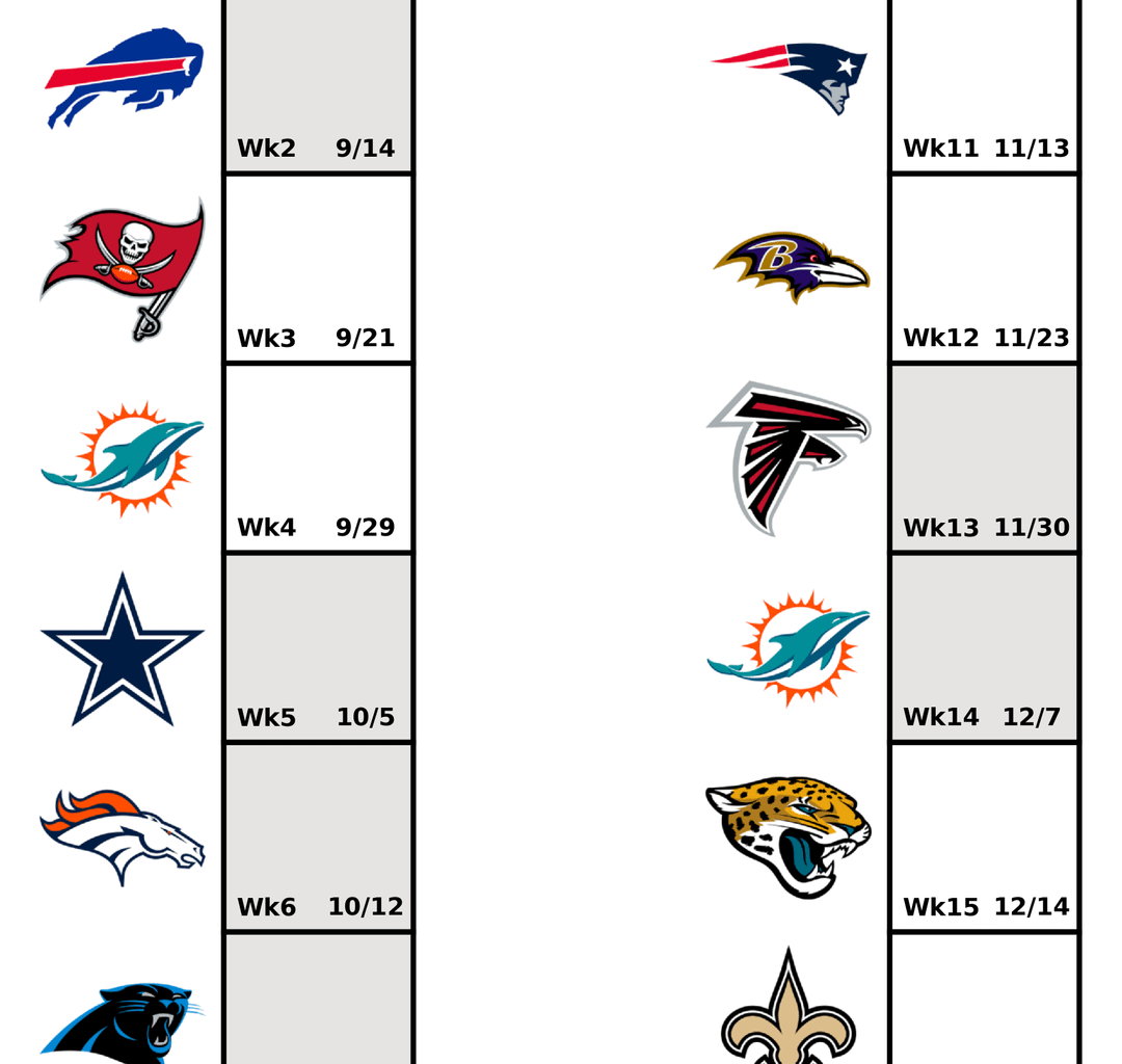 [OC] I built a printable season tracker for each team, here's yours!