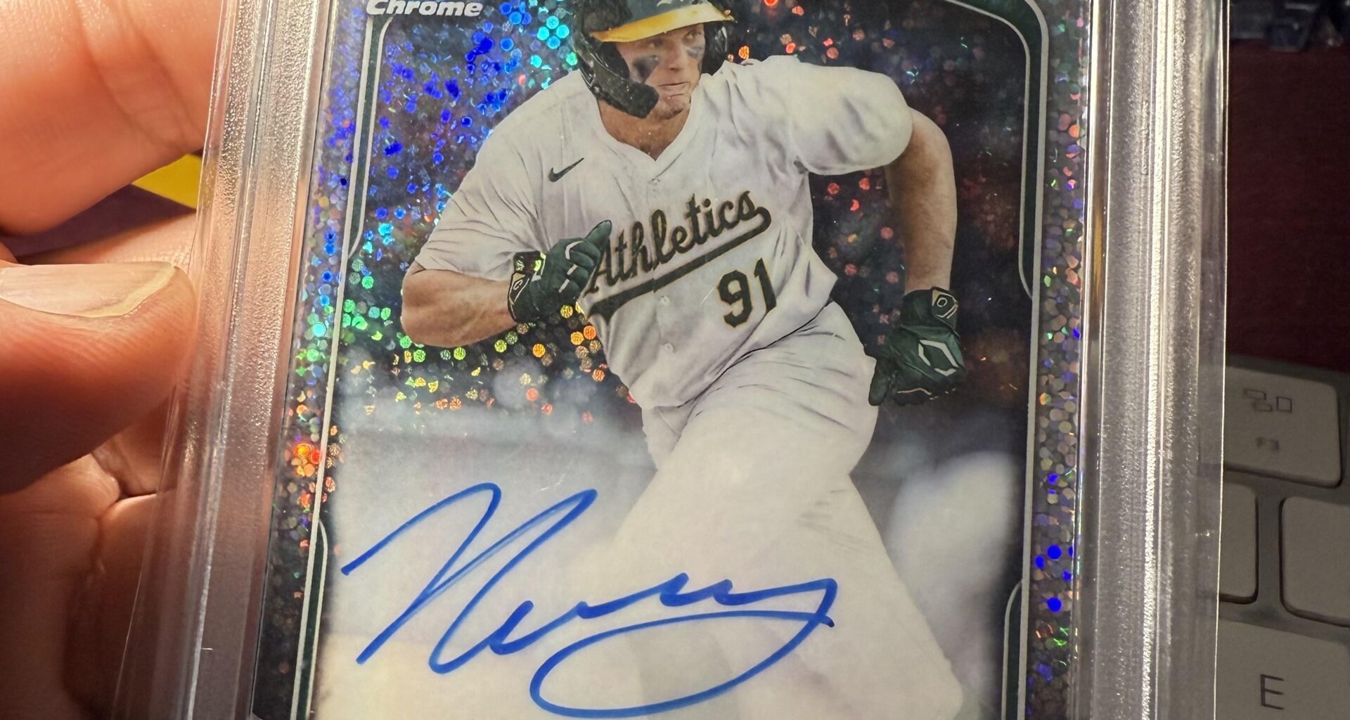 BIG AMISH - Nick Kurtz #'d Auto, PSA 10 Speckle Refractor For Sale on Auction