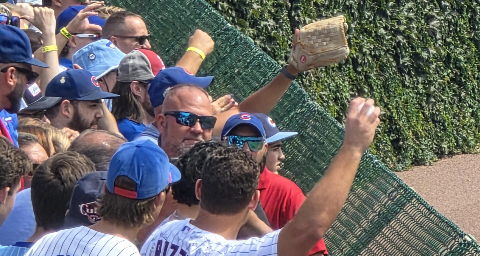 Bit unfair to snag the balls thrown in the stands Rizzo, jeeze!