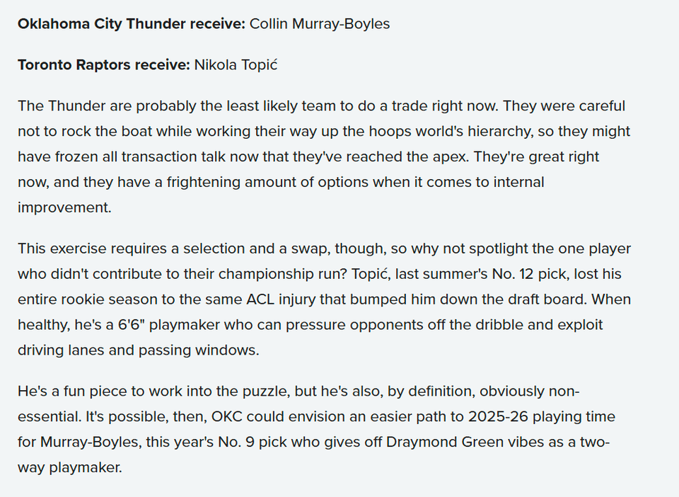 New bad Raptors trades dropped