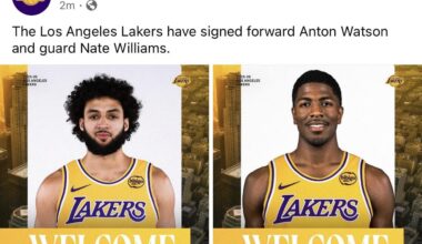 Lakers have signed Anton Watson and Nate Williams