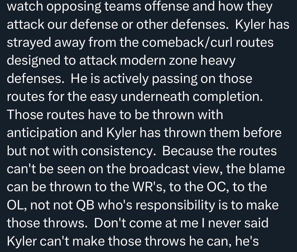 From someone who goes over the X’s and O’s and pays attention to the All-22 [@PancakesSoul]