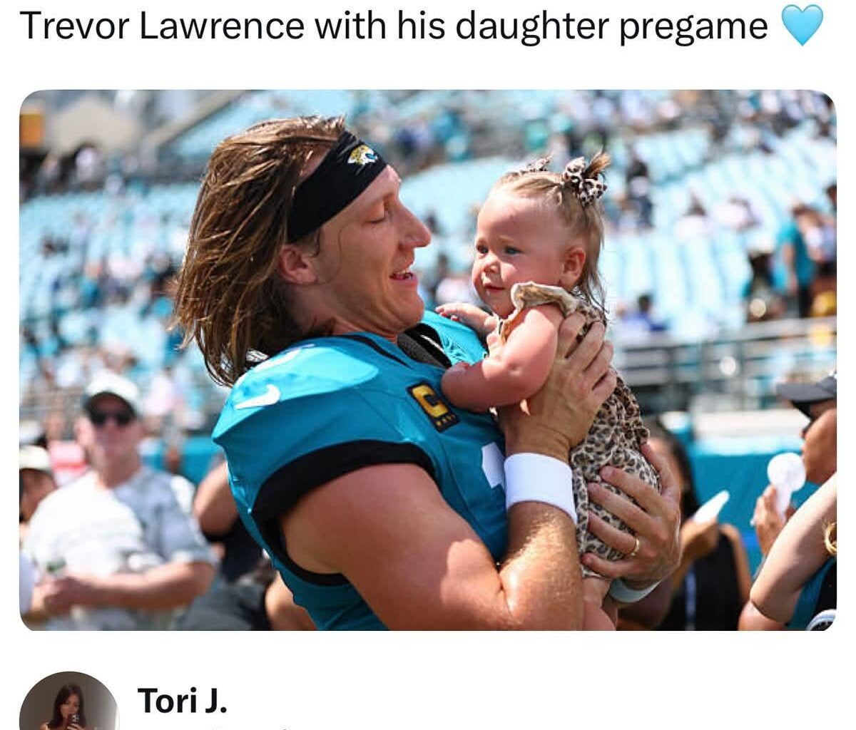 His daughter, pregame...