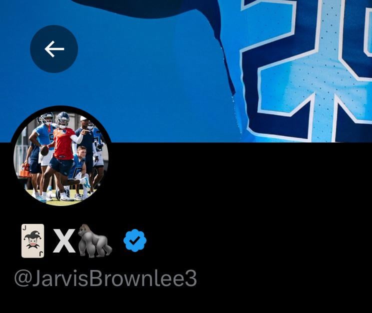 Jarvis Brownlee Jr’s profile picture is literally of Cam Ward. He was 100% bought into the Titans rivalries. He loved being a Titan.