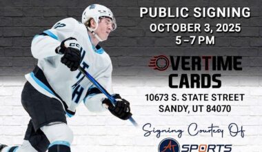 Logan Cooley public signing @Overtime Cards, Sandy 10/03
