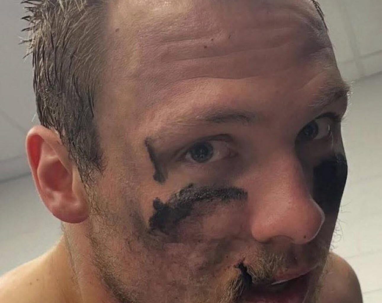 This is not a Halloween costume. This is Detroit Lions LB Jack Campbell post Ravens win. #OnePride