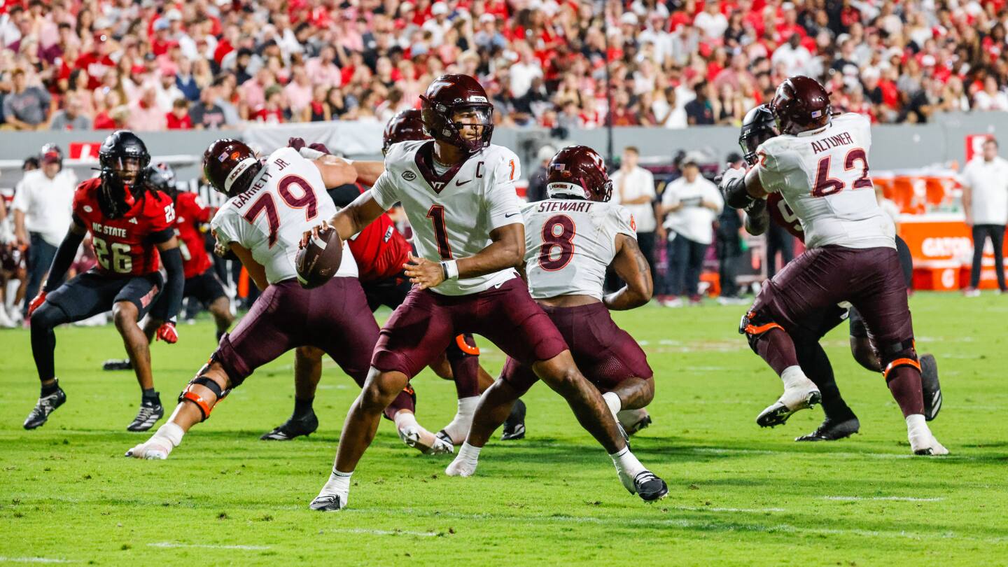 Drones, Stewart lead Virginia Tech past N.C. State 23-21 in ACC opener