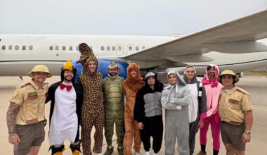 Sal and Brice wrangling the rookies