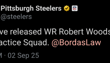@steelers: "We have released WR Robert Woods from the Practice Squad"