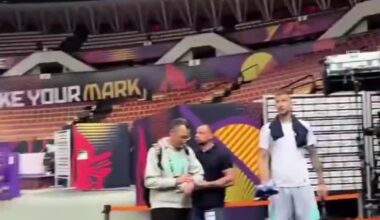 Luka Dončić was ready to leave practice with his backpack on when his teammate Alen Omić bet that he’d do 50 push-ups if Luka scored from the sideline. Luka then proceeded to casually drain the shot with his backpack still on.