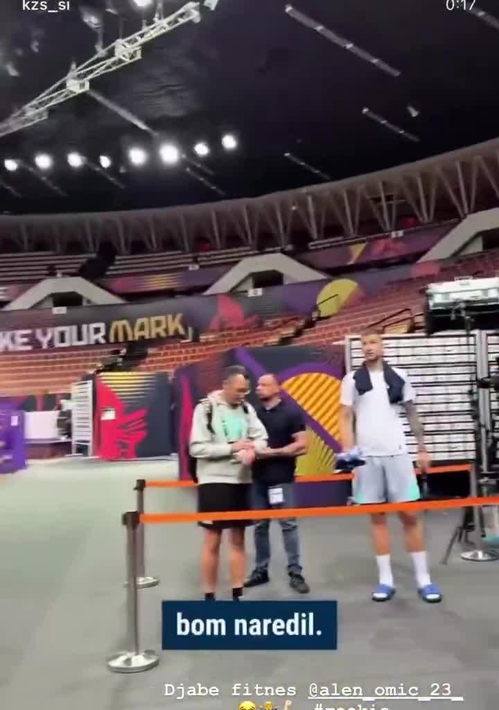 Luka Dončić was ready to leave practice with his backpack on when his teammate Alen Omić bet that he’d do 50 push-ups if Luka scored from the sideline. Luka then proceeded to casually drain the shot with his backpack still on.