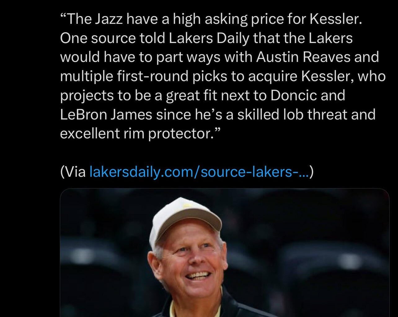 Jazz asked for Austin Reaves and two 1st round picks for Walker Kessler