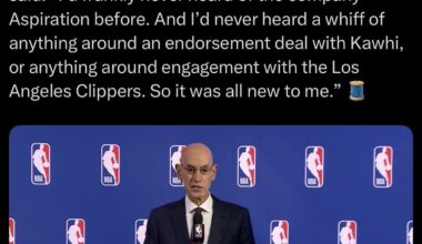 Torre calls out Silver for lying about never hearing about Aspiration: “Just obtained a copy of Aspiration’s $300M+ “Founding Sponsorship Agreement” — which “must be submitted prior to its execution for NBA’s approval and shall not be effective until it is expressly approved by the NBA.”