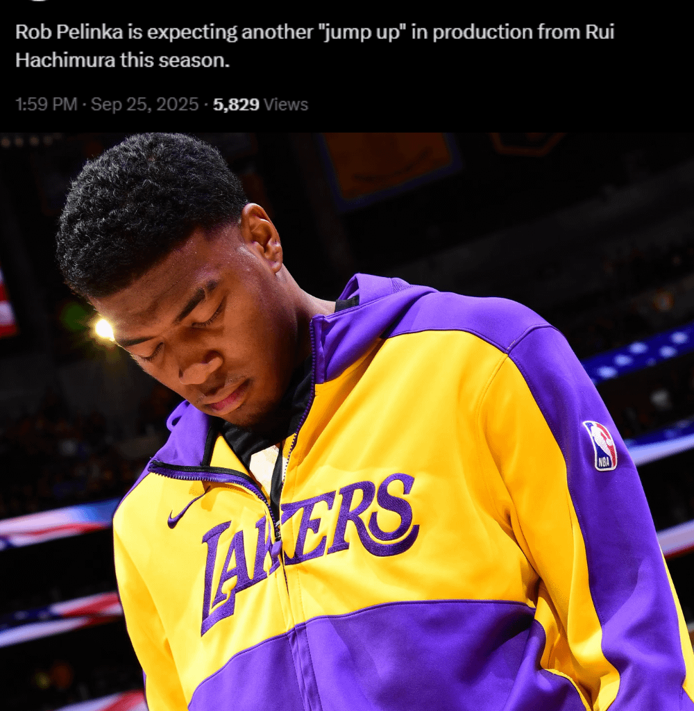 Pelinka sees it… Rui’s about to unleash demon mode on the league.