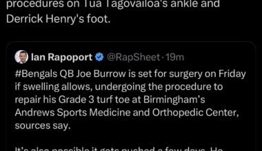 Burrow Surgery Update