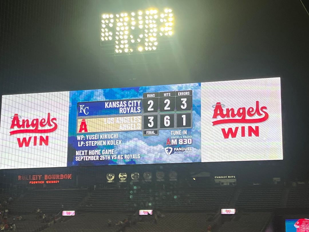 My final Angels game of the season results in a victory! Until next season! Go Angels!