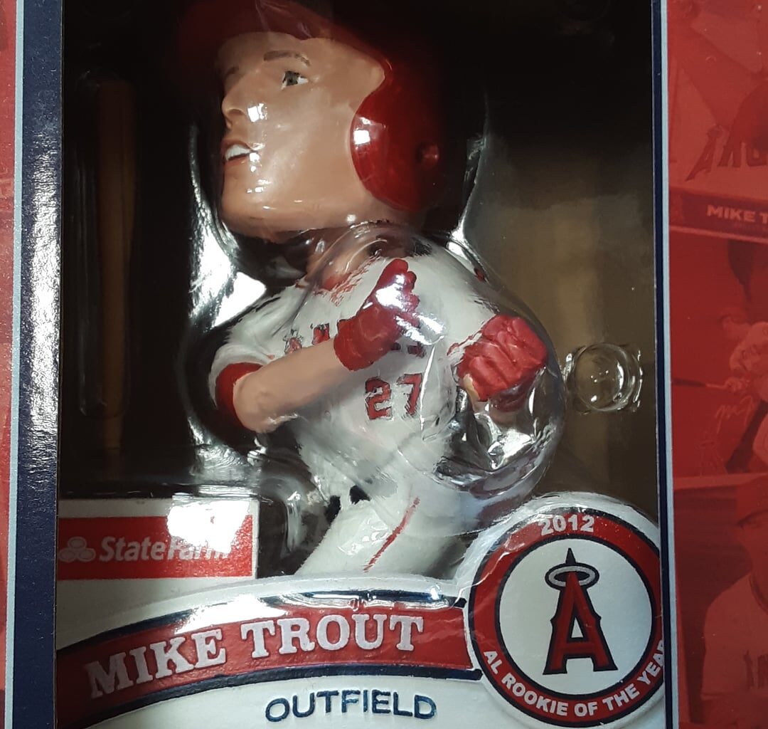 Last nights Rookie Of The Year Mike Trout bobble head.