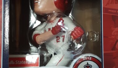 Last nights Rookie Of The Year Mike Trout bobble head.