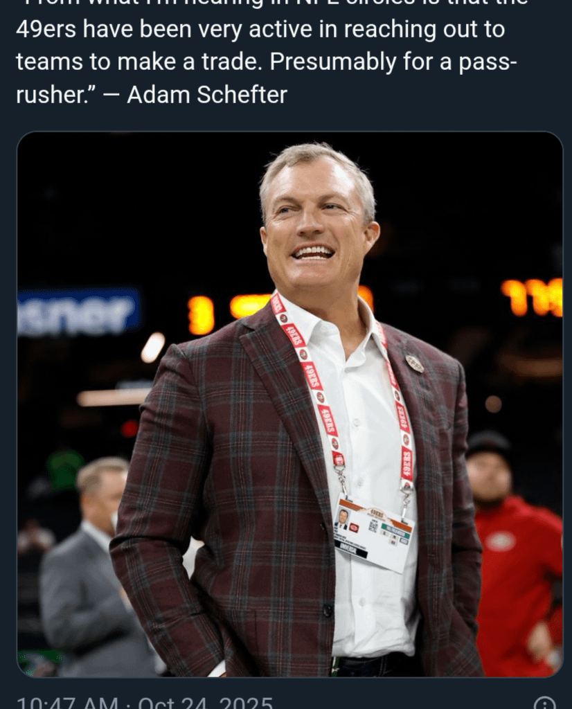 49ers trade report from Adam Schefter