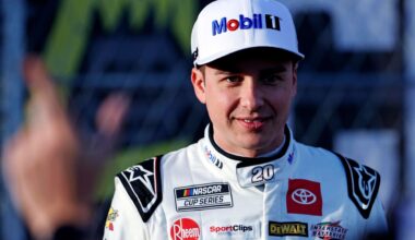 NASCAR Cup Series driver Christopher Bell (20) during qualifying for the Pennzoil 400 at Las Vegas Motor Speedway.