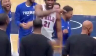 [VIDEO] A Wizards fan heckled the Sixers bench for the entirety of their game; when the Sixers' completely erased the 19-point deficit and won in OT, they returned the favor in a playful way.