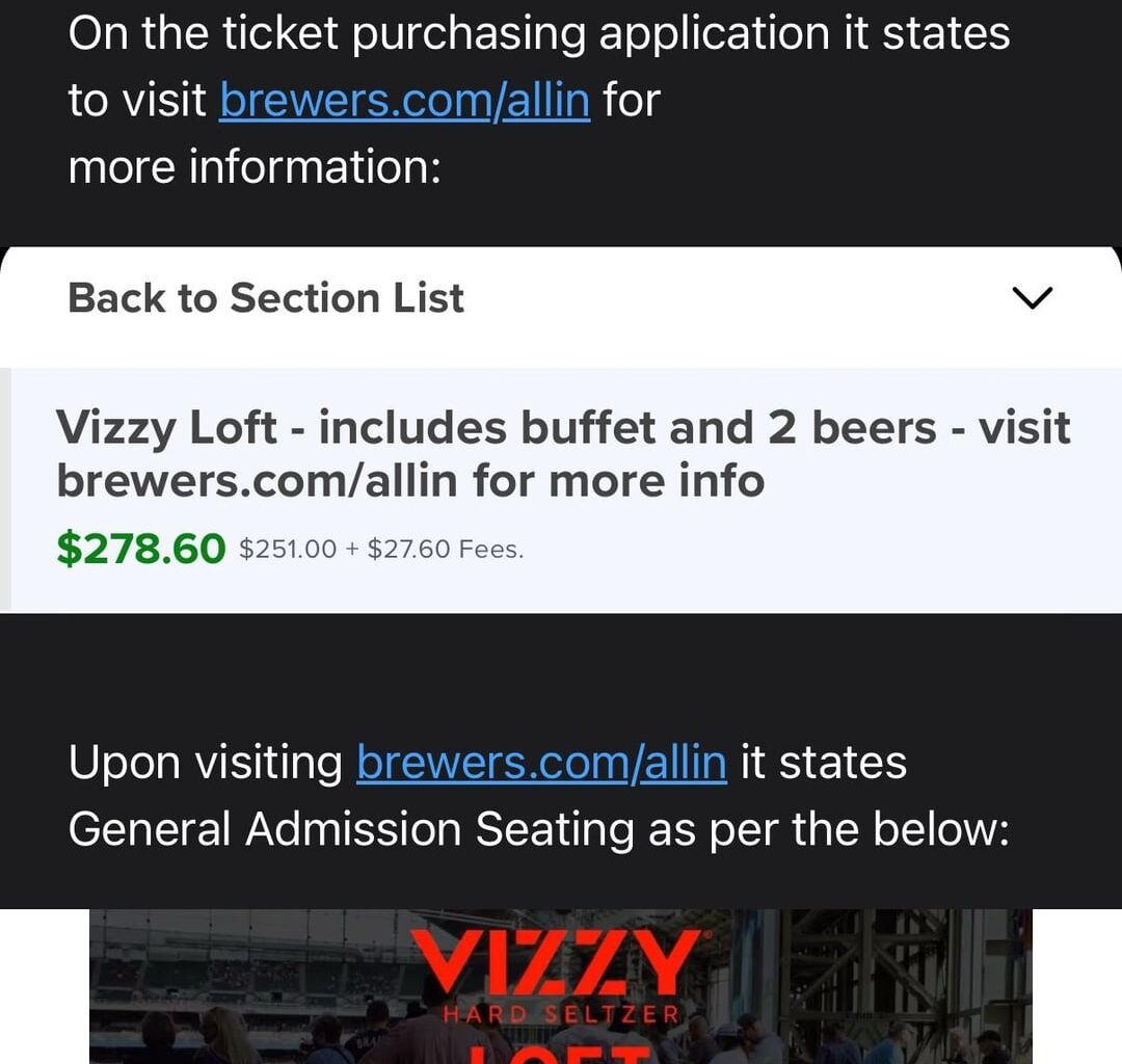 Would you think these Brewers NLCS tickets were SRO?