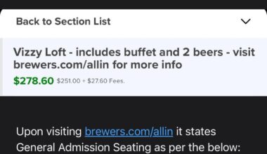 Would you think these Brewers NLCS tickets were SRO?