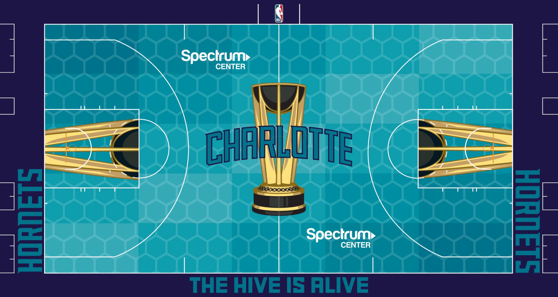 Charlotte Hornets 2025-26 NBA Cup Court