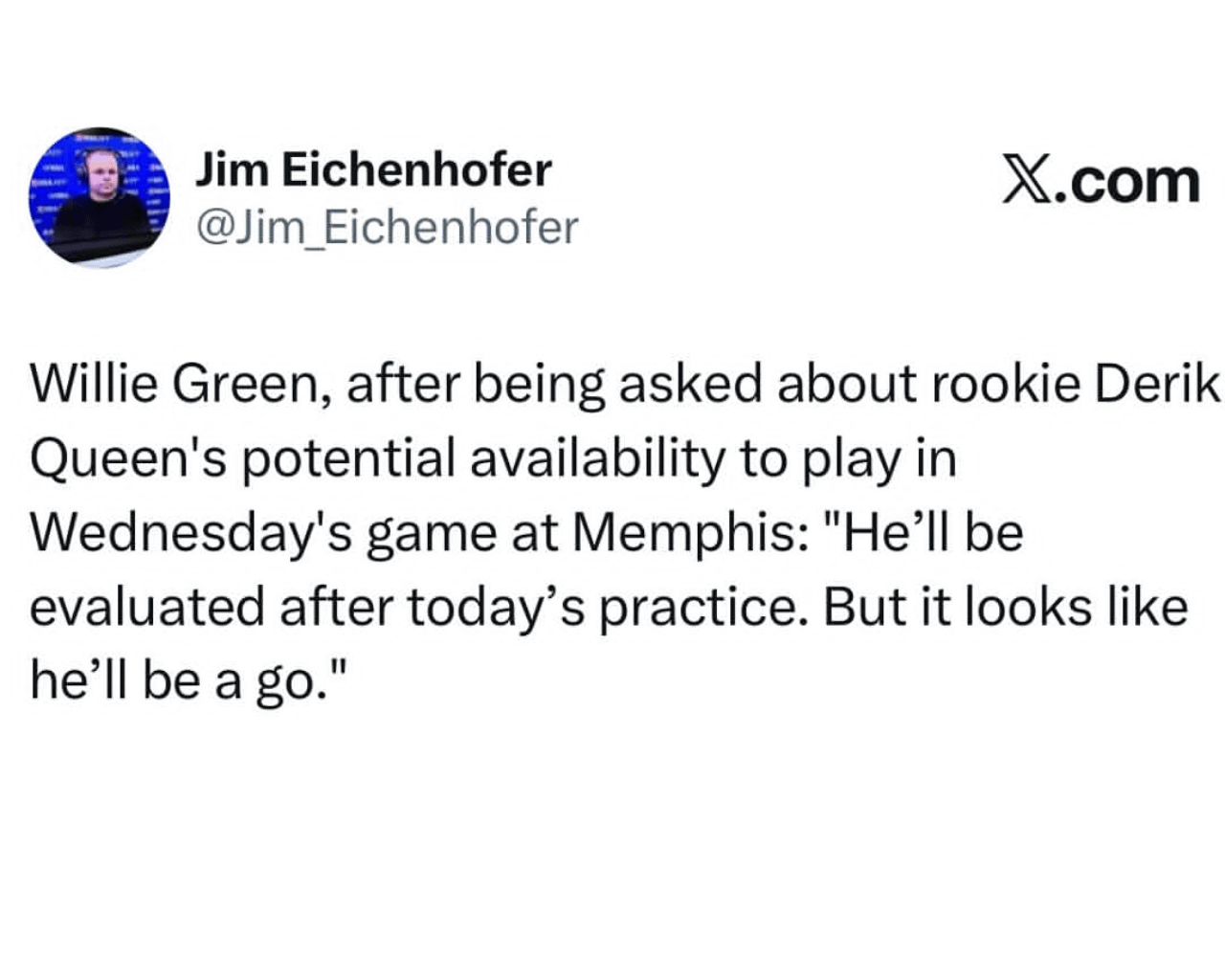 Queen looks to be a go for the opener