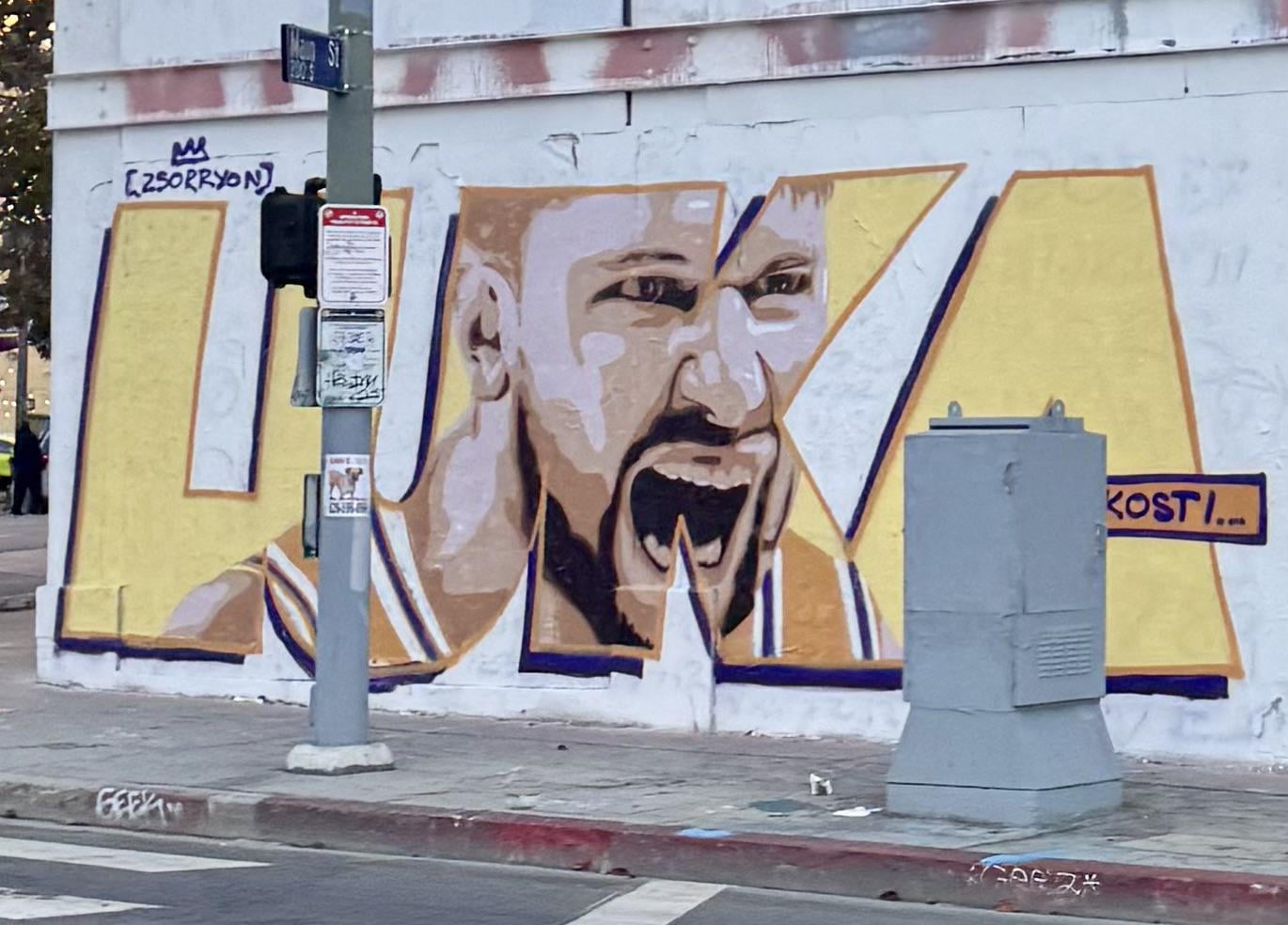 Luka mural on 3rd & Main in DTLA