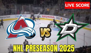 🔴 Colorado Avalanche vs Dallas Stars | NHL Preseason | Live Score Update