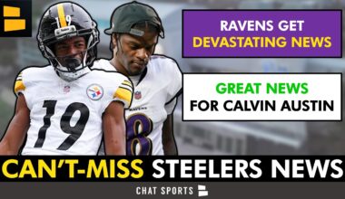 Steelers News: The Ravens Just Got Some DEVASTATING News + Great News On Calvin Austin III’s Injury