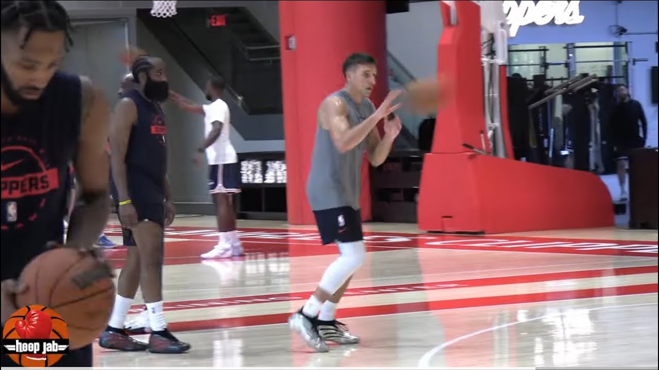 James Harden & Bogi Bogdanović Shooting Workout At Clippers Practice. Training Camp Day 1. HoopJab