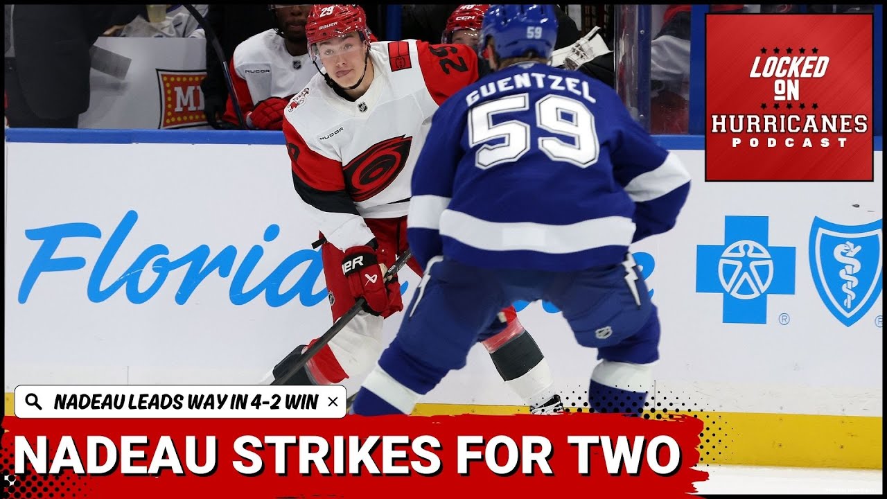Carolina Hurricanes' Bradly Nadeau Scores Two in 4-2 Preseason Win