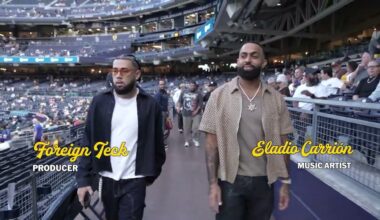 Eladio Carrión pulled up to Petco Park with Foreign Teck and the Padres walked it off 🔥