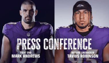 Mark Andrews, Tavius Robinson Media Availability | Baltimore Ravens