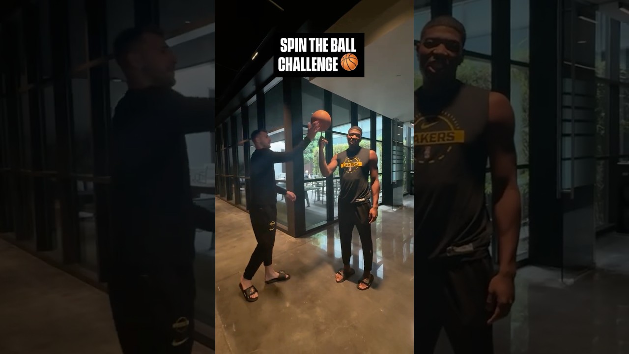 Luka, Austin, Rui & the Lakers take on the Spin the Ball Challenge