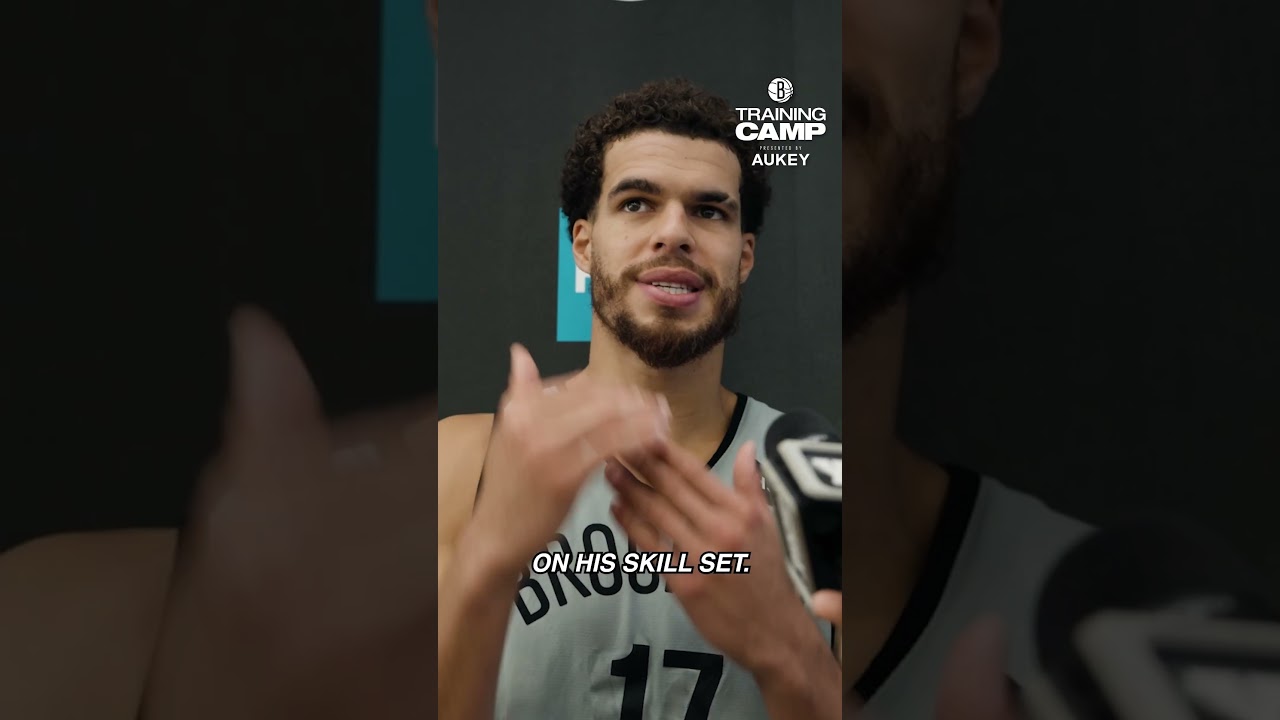 MPJ giving rookie Drake Powell his flowers 🫡 #brooklynnets #nba #michaelporterjr