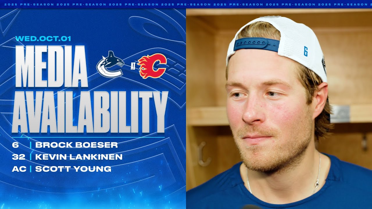 Boeser, Lankinen & Scott Young Post Game Media Availabilities | Canucks at Kraken (Oct. 01, 2025)
