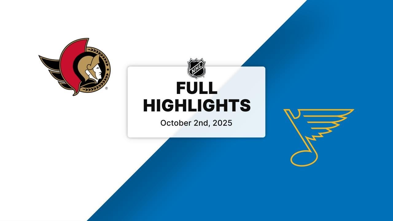NHL Preseason Highlights | Senators vs. Blues | October 02, 2025